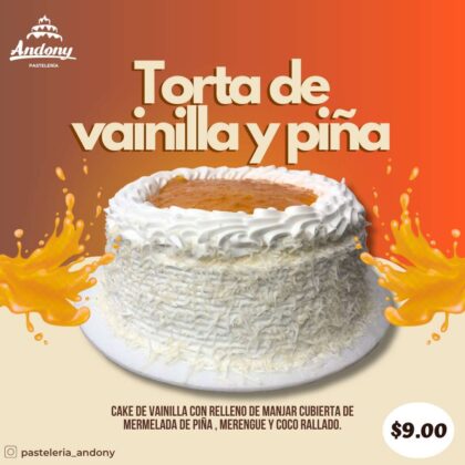 Torta de Vainilla y Piña