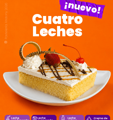 Postre cuatro leches (aluminio)